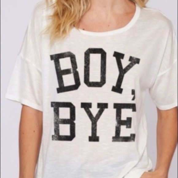 Boy, Bye! White Oversized Graphic T-Shirt - Picture 3 of 8